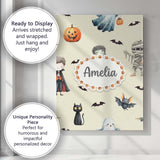 Personalised Name Halloween Zombie Mummy Custom  Unique Gift Idea Elegant Feature Canvas Wall Art Print Decor Picture Ready to Hang