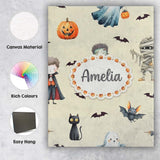 Personalised Name Halloween Zombie Mummy Custom  Unique Gift Idea Elegant Feature Canvas Wall Art Print Decor Picture Ready to Hang