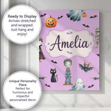 Personalised Name Halloween Zombie Mummy Custom  Unique Gift Idea Elegant Feature Canvas Wall Art Print Decor Picture Ready to Hang
