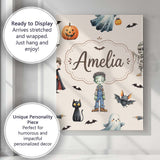 Personalised Name Halloween Zombie Mummy Custom  Unique Gift Idea Elegant Feature Canvas Wall Art Print Decor Picture Ready to Hang