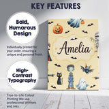 Personalised Name Halloween Zombie Mummy Custom  Unique Gift Idea Elegant Feature Canvas Wall Art Print Decor Picture Ready to Hang