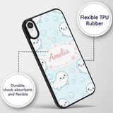 Cute Kawaii Seal Cartoon Animal Ocean Pattern Custom Name Protective Phone Case Mobile Cover Durable Everyday Smartphone Shock Resistant
