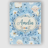 Personalised Name Cute Baby Sheep Lambs Custom  Modern Room Accent Elegant Feature Canvas Wall Art Print Decor Picture Ready to Hang