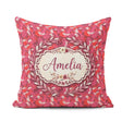 Custom Name Bold Flamingo Birds Tropical Pattern Seamless Design Square Filled Cushion Throw Pillow Sofa Bed Home Decor Zip Washable UK Made