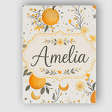Personalised Name Fresh Oranges with Custom Premium Decorative Design Modern Room Accent Canvas Wall Art Print Decor Picture Ready to Hang