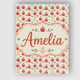 Personalised Name Cute Minimal Red and Custom  Modern Room Accent Elegant Feature Canvas Wall Art Print Decor Picture Ready to Hang