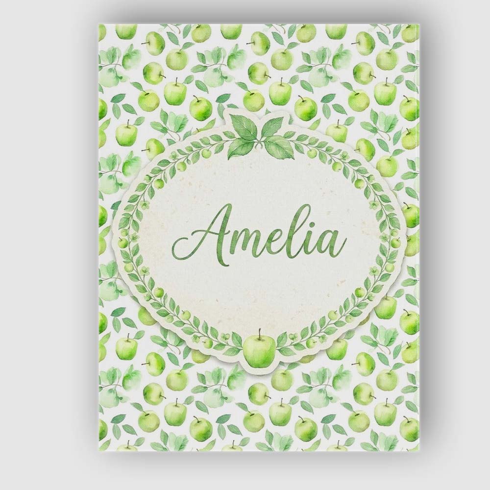Personalised Name Soft Watercolor Green Custom  Modern Room Accent Elegant Feature Canvas Wall Art Print Decor Picture Ready to Hang