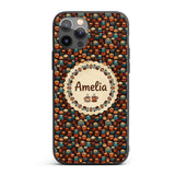 Colorful Coffee Cups and s Pattern Printed Design Custom Name Protective Phone Case Mobile Cover Durable Everyday Smartphone Shock Resistant
