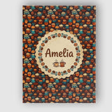 Personalised Name Colorful Coffee Cups and Custom  Unique Gift Idea Elegant Feature Canvas Wall Art Print Decor Picture Ready to Hang