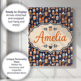 Personalised Name Coffee Shop Equipment Custom  Modern Room Accent Elegant Feature Canvas Wall Art Print Decor Picture Ready to Hang