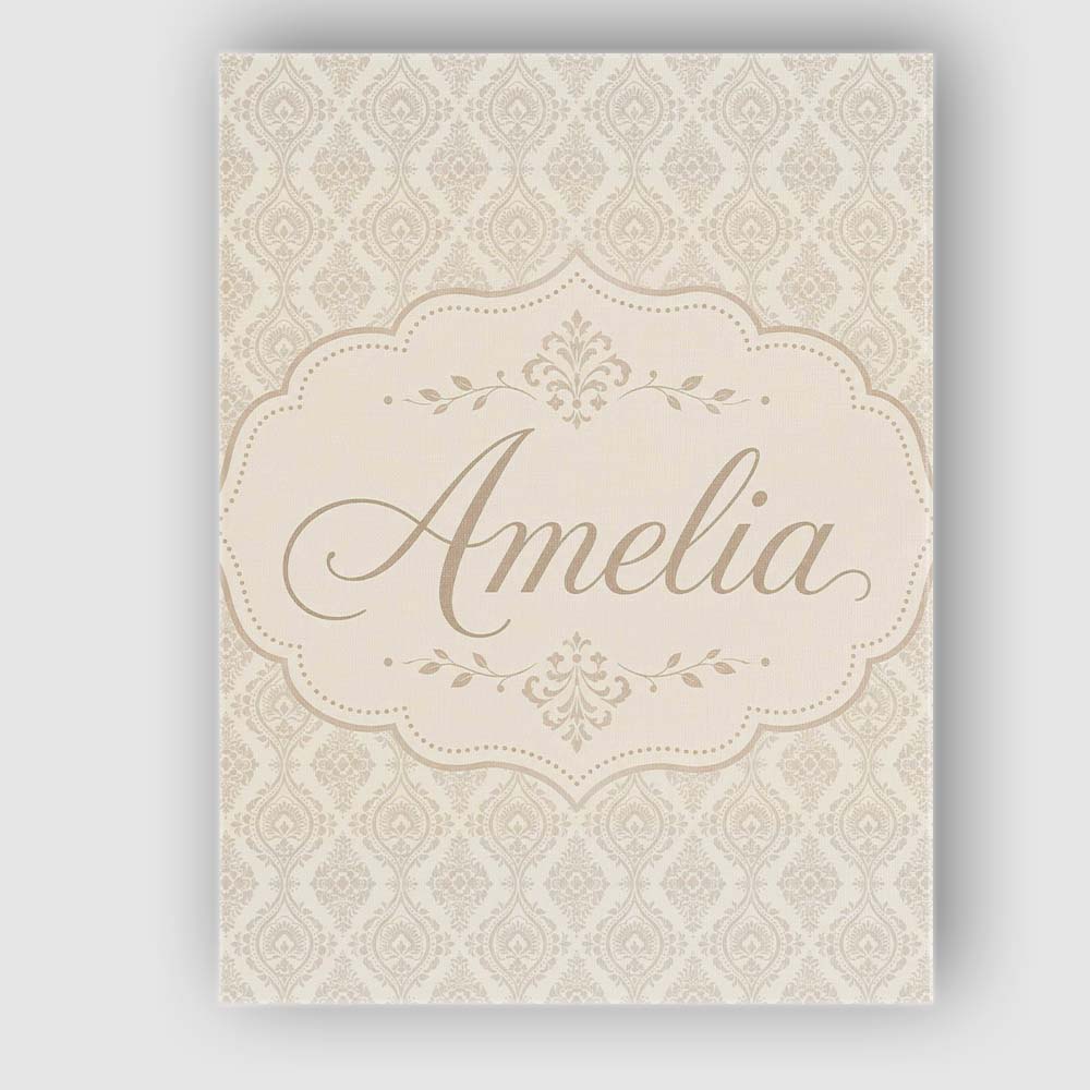 Personalised Name Classic Ornamental Custom Premium Decorative Design Modern Room Accent Canvas Wall Art Print Decor Picture Ready to Hang