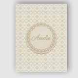 Personalised Name Soft Beige Geometric Custom  Modern Room Accent Elegant Feature Canvas Wall Art Print Decor Picture Ready to Hang