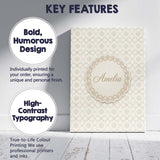 Personalised Name Soft Beige Geometric Custom  Modern Room Accent Elegant Feature Canvas Wall Art Print Decor Picture Ready to Hang