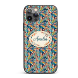 Colorful Painted Butterflies Abstract Artistic Custom Name Protective Phone Case Mobile Cover Durable Everyday Smartphone Shock Resistant