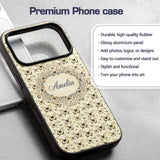 Vintage Sepia Butterfly Illustration Seamless Custom Name Protective Phone Case Mobile Cover Durable Everyday Smartphone Shock Resistant