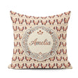 Custom Name Red and Black Butterfly Symmetrical Elegant Seamless Square Filled Cushion Throw Pillow Sofa Bed Home Decor Zip Washable UK Made