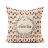 Custom Name Red and Black Butterfly Symmetrical Elegant Seamless Square Filled Cushion Throw Pillow Sofa Bed Home Decor Zip Washable UK Made