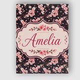 Personalised Name Delicate Cherry Blossom Custom  Unique Gift Idea Elegant Feature Canvas Wall Art Print Decor Picture Ready to Hang