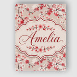 Personalised Name Red and White Cherry Custom  Modern Room Accent Elegant Feature Canvas Wall Art Print Decor Picture Ready to Hang