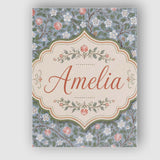Personalised Name Delicate Small Floral Custom  Modern Room Accent Elegant Feature Canvas Wall Art Print Decor Picture Ready to Hang