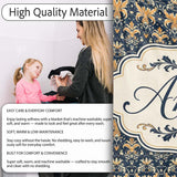Luxurious Gold Floral Damask on Deep Navy Background Seamless Lovely  Personalised Custom Name Super Soft Fleece Blanket Bed Sofa Throw