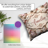 Custom Name Neutral Beige Blush Abstract Tribal Seamless Pattern Square Filled Cushion Throw Pillow Sofa Bed Home Decor Zip Washable UK Made