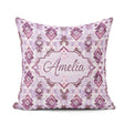Custom Name Purple Lilac Tribal Aztec Geometric Seamless Pattern Square Filled Cushion Throw Pillow Sofa Bed Home Decor Zip Washable UK Made