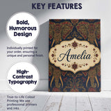 Personalised Name Detailed Mandala Elephant Custom  Bespoke Interior Contemporary Canvas Wall Art Print Decor Picture Ready to Hang