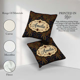 Custom Name Detailed Mandala Elephant Head Ornamental Seamless Square Filled Cushion Throw Pillow Sofa Bed Home Decor Zip Washable UK Made