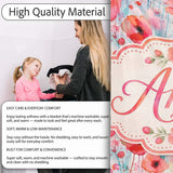 Dreamy Watercolor Poppy Flowers with Dripping Paint Seamless Pattern  Personalised Custom Name Super Soft Fleece Blanket Bed Sofa Throw