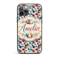 Colorful Speckled Easter Eggs on Light Background Custom Name Protective Phone Case Mobile Cover Durable Everyday Smartphone Shock Resistant