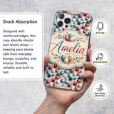 Colorful Speckled Easter Eggs on Light Background Custom Name Protective Phone Case Mobile Cover Durable Everyday Smartphone Shock Resistant