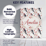 Personalised Name Realistic Red Headed Custom  Modern Room Accent Elegant Feature Canvas Wall Art Print Decor Picture Ready to Hang