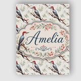 Personalised Name Realistic Woodpecker Custom  Modern Room Accent Elegant Feature Canvas Wall Art Print Decor Picture Ready to Hang