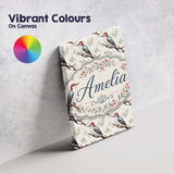 Personalised Name Realistic Woodpecker Custom  Modern Room Accent Elegant Feature Canvas Wall Art Print Decor Picture Ready to Hang