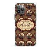 Majestic Bear Portrait in Ornate Frame Seamless Custom Name Protective Phone Case Mobile Cover Durable Everyday Smartphone Shock Resistant