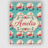 Personalised Name Flamingo Island Sunset Custom  Unique Gift Idea Elegant Feature Canvas Wall Art Print Decor Picture Ready to Hang