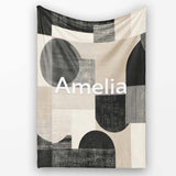 Positive Affirmation Typography Blue Green Motivational Word Pattern  Personalised Custom Name Super Soft Fleece Blanket Bed Sofa Throw