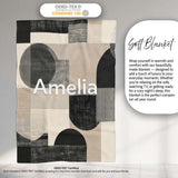 Positive Affirmation Typography Blue Green Motivational Word Pattern  Personalised Custom Name Super Soft Fleece Blanket Bed Sofa Throw