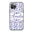 Soft Purple Wildflower Botanical Seamless Pattern Custom Name Protective Phone Case Mobile Cover Durable Everyday Smartphone Shock Resistant