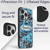 Splatter Paint Typography Multicolour Black Motivational Custom Name Protective Phone Case Mobile Cover Durable Smartphone Shock Resistant