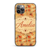 Abstract Red Spider Web Grunge Texture Seamless Custom Name Protective Phone Case Mobile Cover Durable Everyday Smartphone Shock Resistant