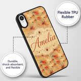 Abstract Red Spider Web Grunge Texture Seamless Custom Name Protective Phone Case Mobile Cover Durable Everyday Smartphone Shock Resistant