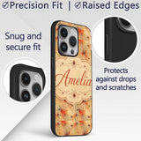 Abstract Red Spider Web Grunge Texture Seamless Custom Name Protective Phone Case Mobile Cover Durable Everyday Smartphone Shock Resistant