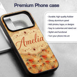 Abstract Red Spider Web Grunge Texture Seamless Custom Name Protective Phone Case Mobile Cover Durable Everyday Smartphone Shock Resistant