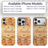 Abstract Red Spider Web Grunge Texture Seamless Custom Name Protective Phone Case Mobile Cover Durable Everyday Smartphone Shock Resistant