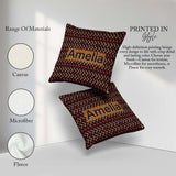 Custom Name Woven Zigzag Chevron Textile Texture Seamless Lovely Square Filled Cushion Throw Pillow Sofa Bed Home Decor Zip Washable UK Made