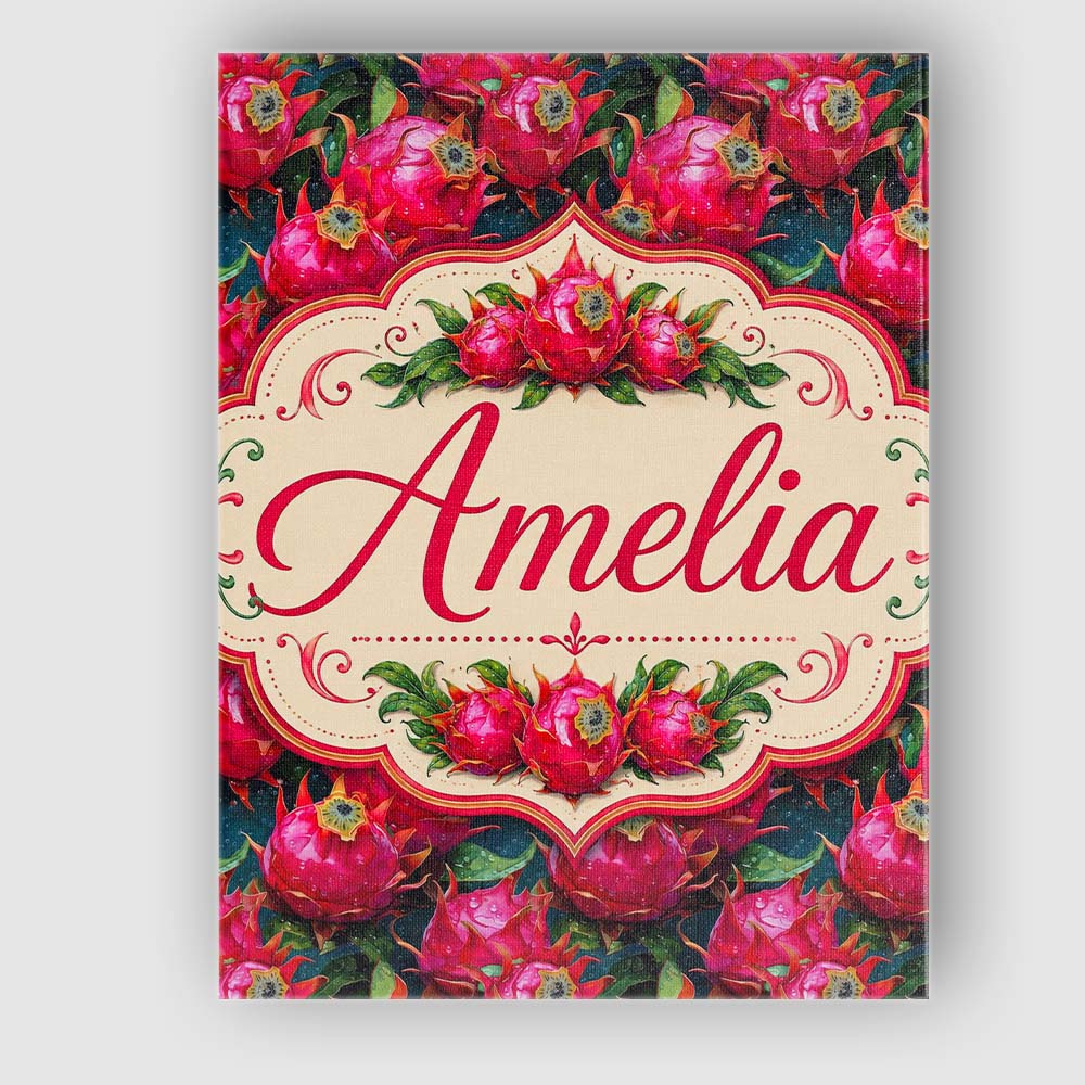 Personalised Name Fresh Dragon Fruit Custom Premium Decorative Design Modern Room Accent Canvas Wall Art Print Decor Picture Ready to Hang