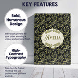 Personalised Name Olive Branch Leaves on Custom  Unique Gift Idea Elegant Feature Canvas Wall Art Print Decor Picture Ready to Hang
