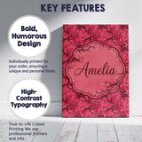 Personalised Name Watercolor Red Cherry Custom  Modern Room Accent Elegant Feature Canvas Wall Art Print Decor Picture Ready to Hang
